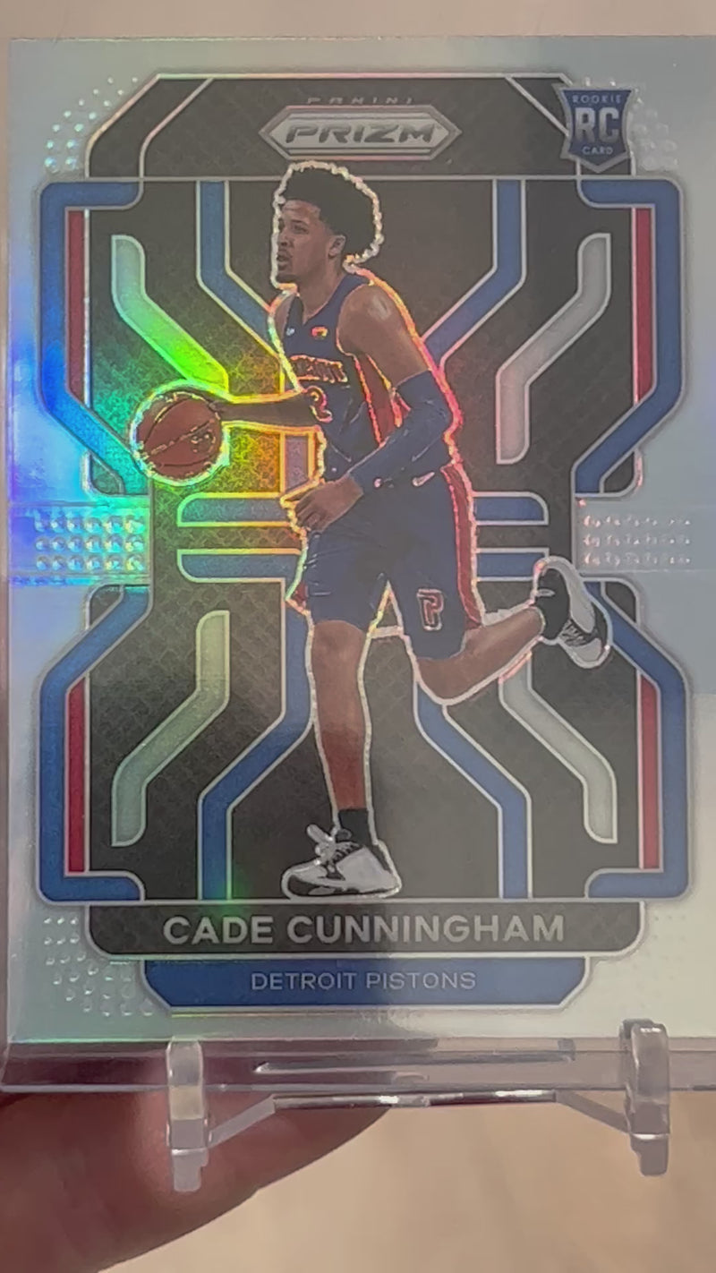 Load and play video in Gallery viewer, Cade Cunningham Rookie Card Silver Prizm
