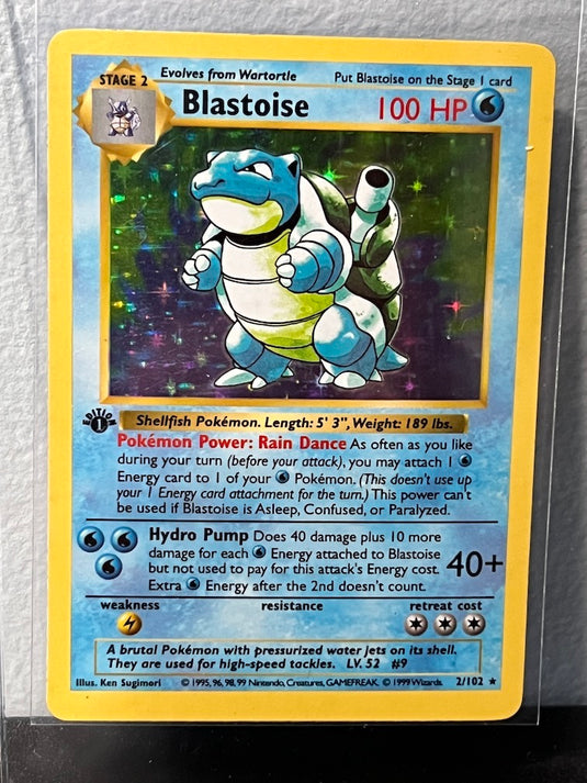 blastoise first edition card Blastoise 1st Edition Holo Pokemon Card – Wicked Awesome Wax Packs