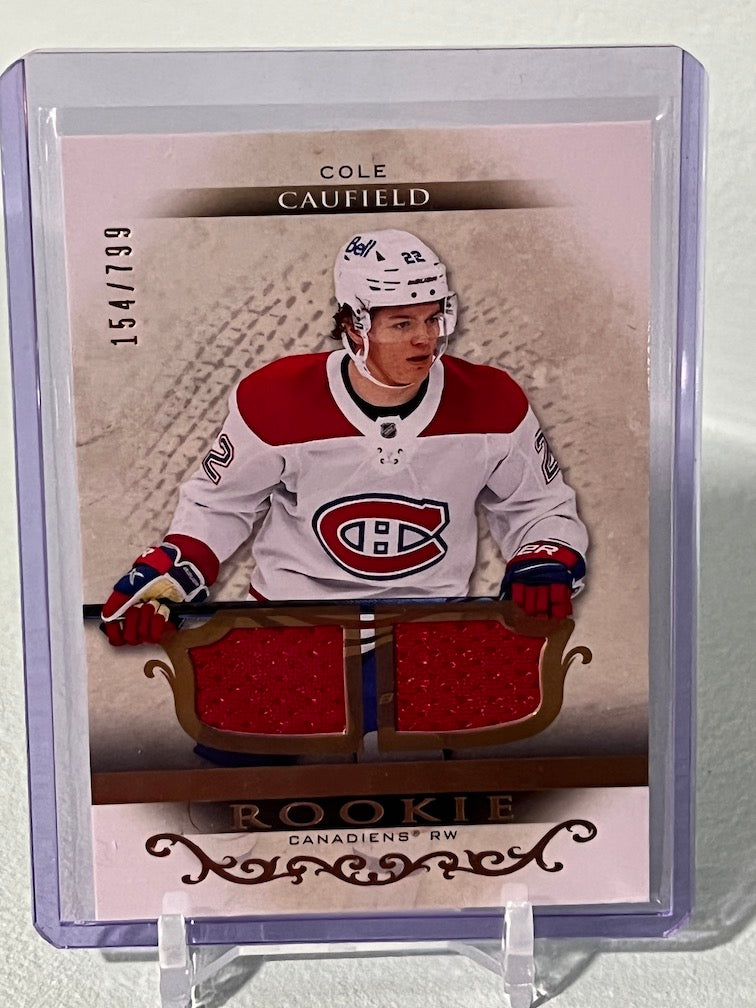 Load image into Gallery viewer, Cole Caufield Rookie Artifacts Dual Jersey Patch /799
