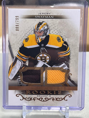 Jeremy Swayman Rookie Patch Dual Jersey /799