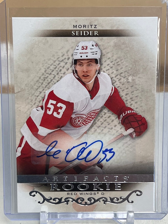 Moritz Seider Rookie Autograph Hockey Card