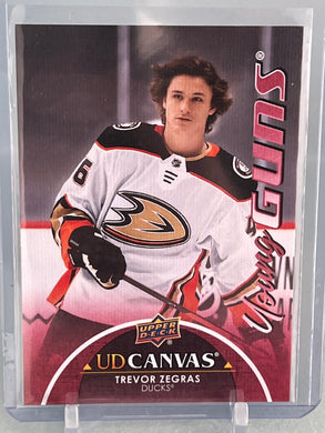 Trevor Zegras Young Guns Canvas # C117 Anaheim Ducks 2021-22 Upper Deck