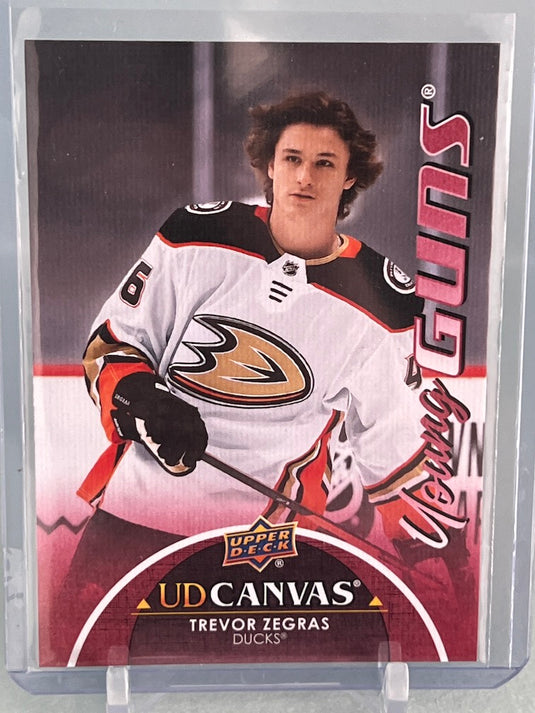 Trevor Zegras Young Guns Canvas # C117 Anaheim Ducks 2021-22 Upper Deck