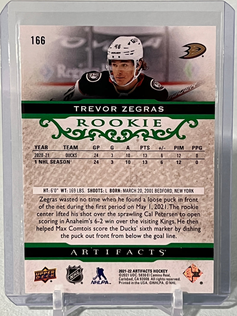 Load image into Gallery viewer, Trevor Zegras Rookie Upper Deck Artifacts Emerald Series /99
