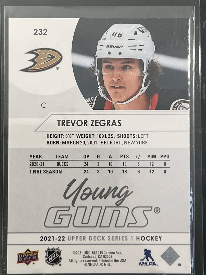 Load image into Gallery viewer, 2021-22 UPPER DECK #232 TREVOR ZEGRAS YOUNG GUNS ROOKIE
